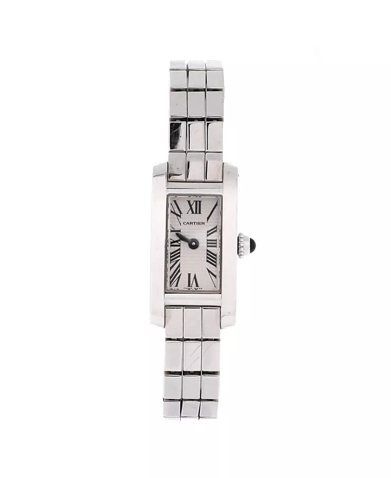 Pre-Owned Cartier Tank Allongee Laniere Quartz Watch in White Gold 14mm