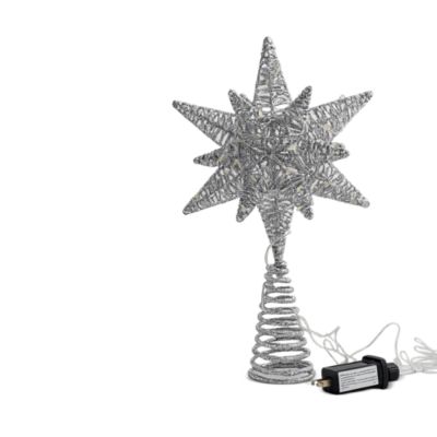 Caviar Kaspia 15" LED Beaded Snowflake Tree Topper
