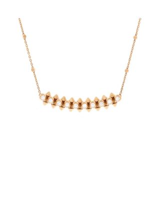  Clash de Cartier Pendant Necklace 18K Rose Gold with Diamonds, 16.25"