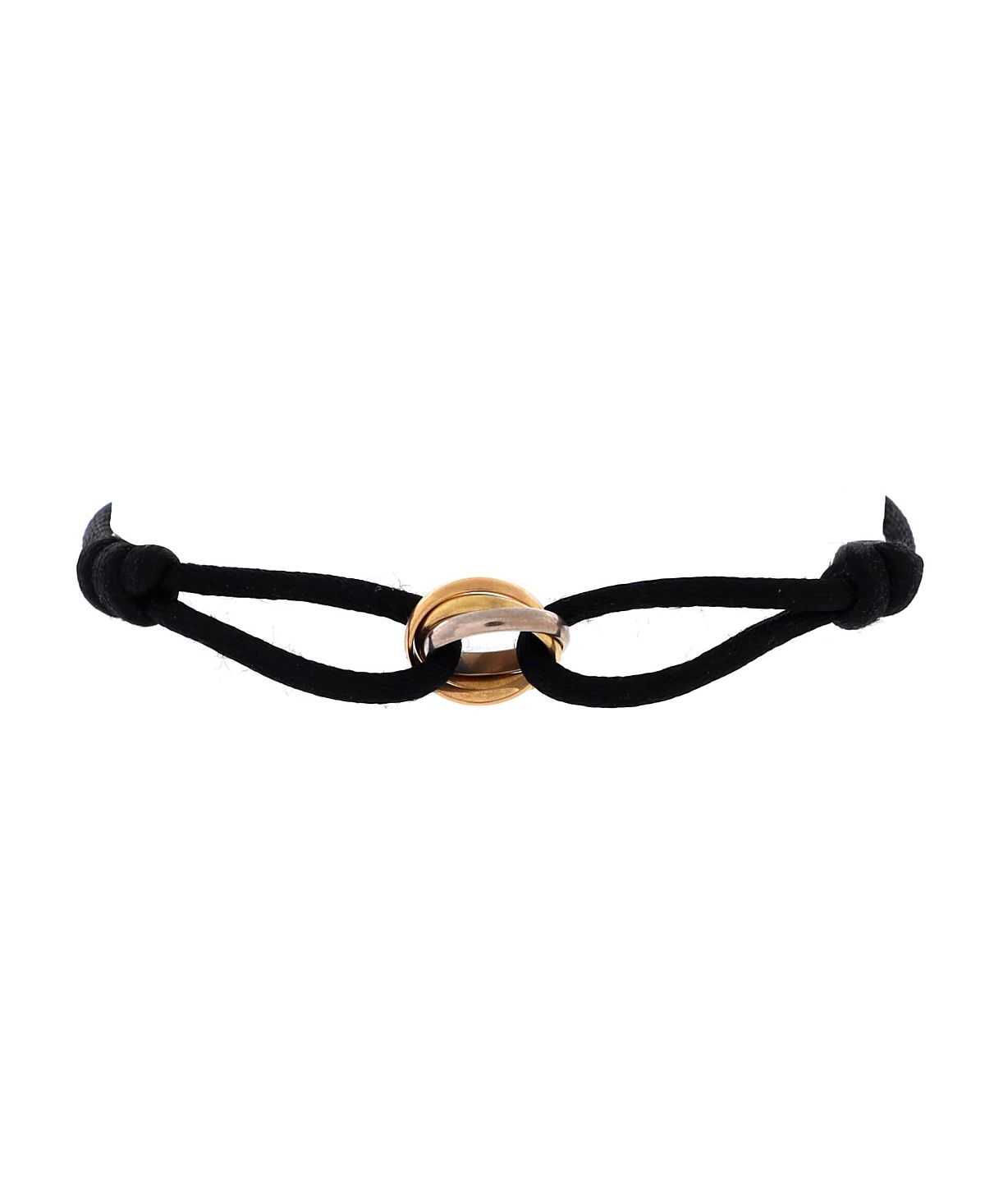 Pre-Owned Cartier Trinity On Cord Bracelet Silk Cord with 18K Tricolor