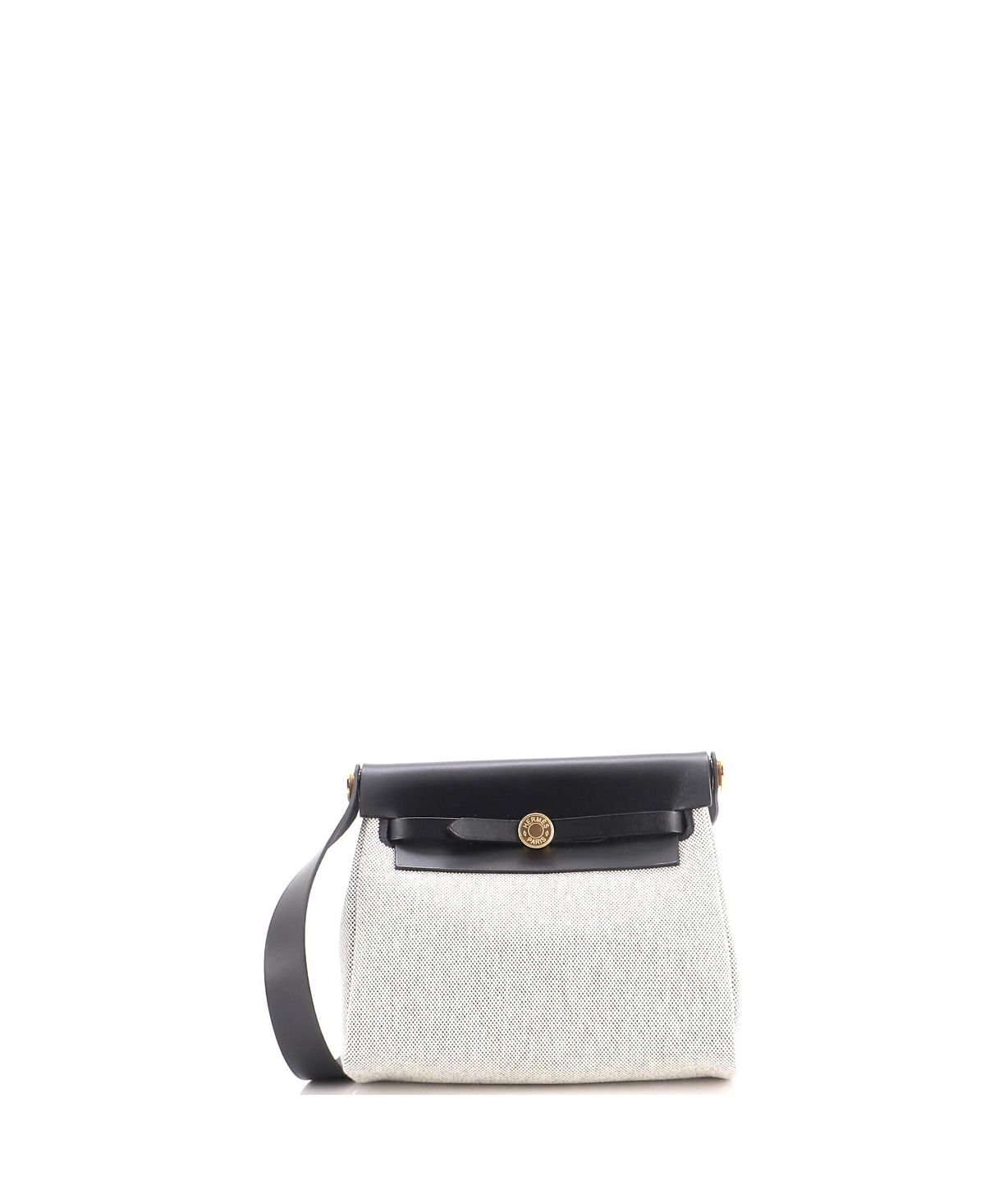 Pre-Owned Hermes 20 Herbag Zip Toile and Leather
