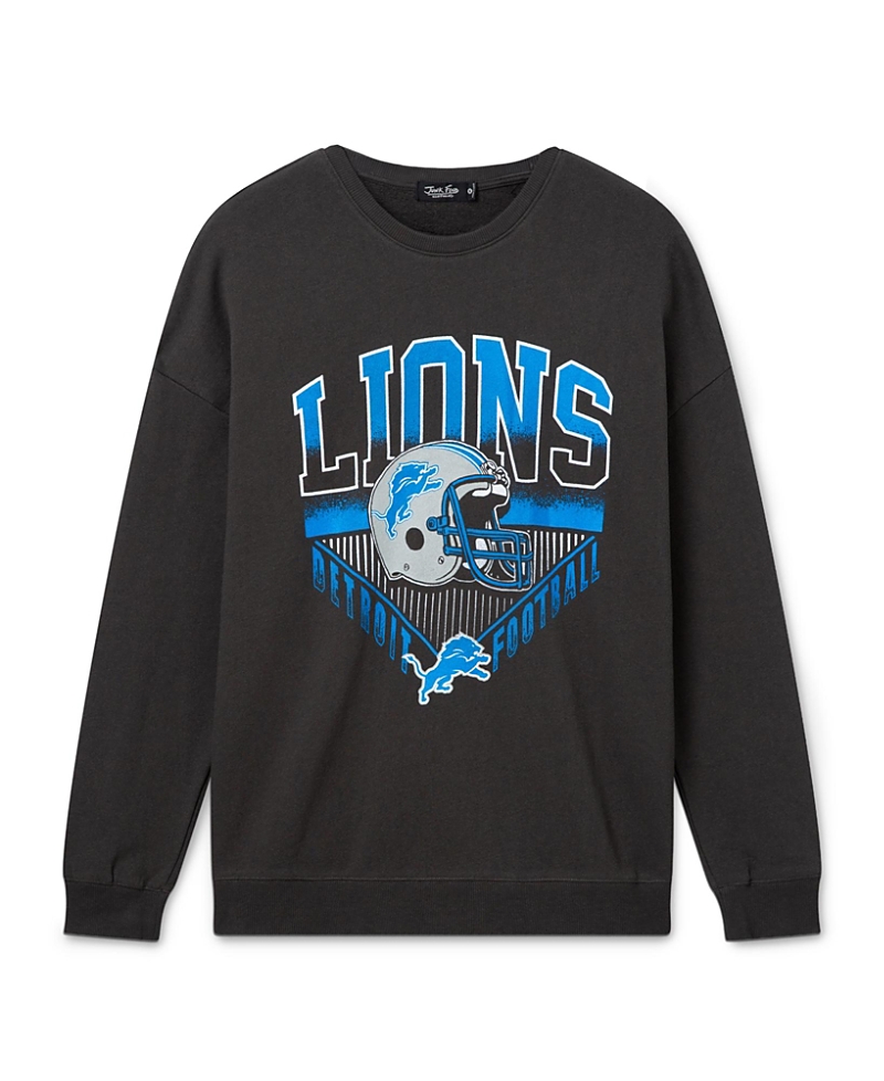 Junk Food Clothing Unisex Nfl Detroit Lions Drop Shoulder Crew Fleece