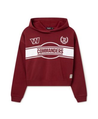  Women's NFL Washington Commanders Oversized Crop Hoodie