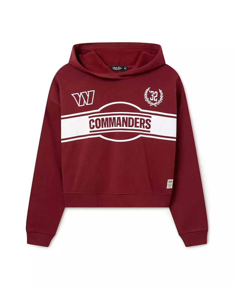 Junk Food Clothing Women's Nfl Washington Commanders Oversized Crop Hoodie