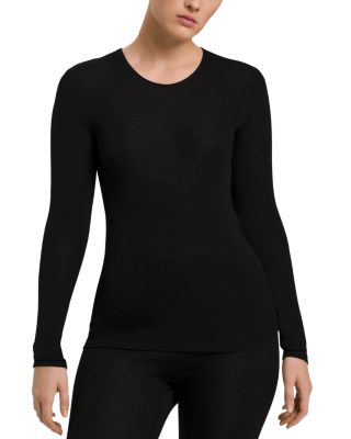 Wool & Silk Round Neck Long Sleeve Top