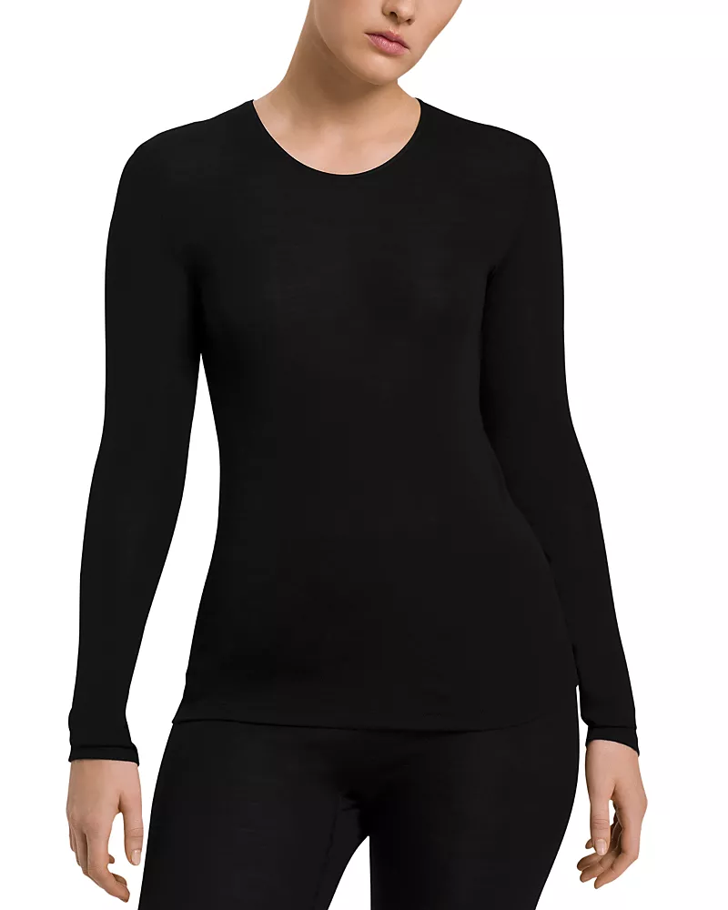 Hanro Wool & Silk Round Neck Long Sleeve Top
