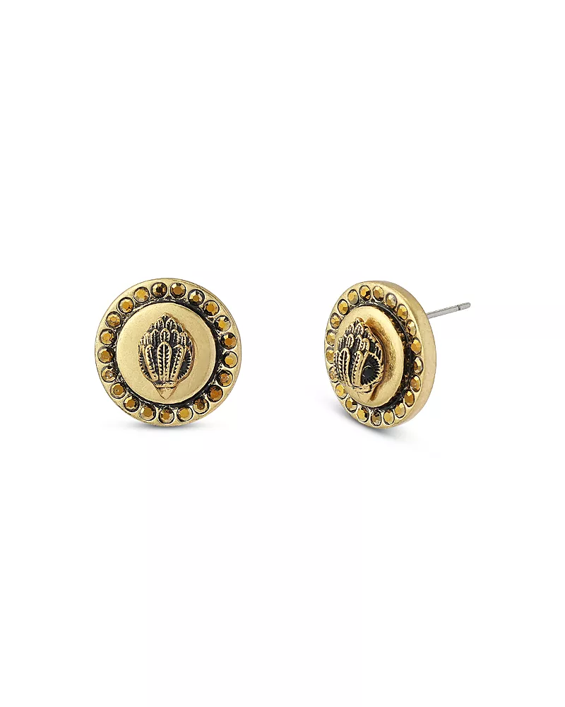 Kurt Geiger London Mansion Signature Eagle Disc Stud Earrings