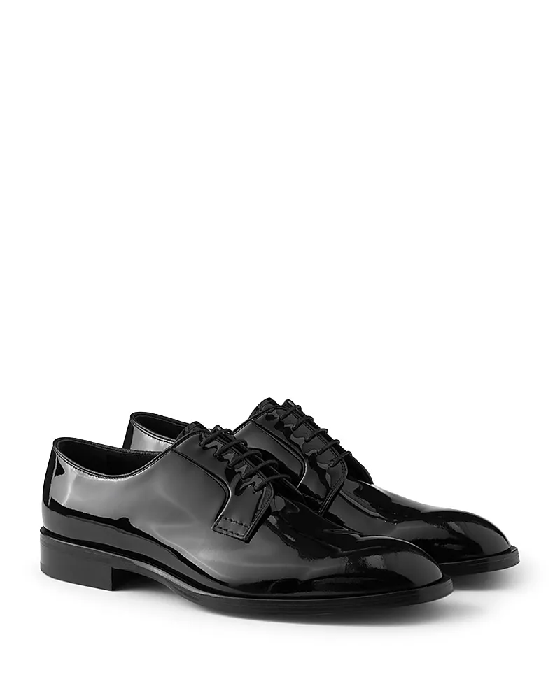 Prada Patent Men's Leather Lace-up Shoes