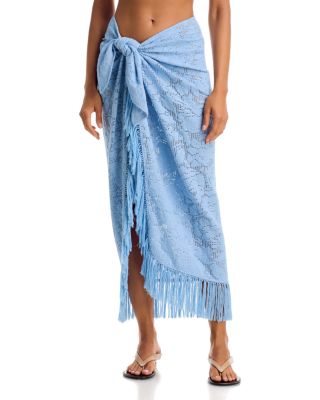 Thyri Fringe Trim Pareo Swim Cover-Up