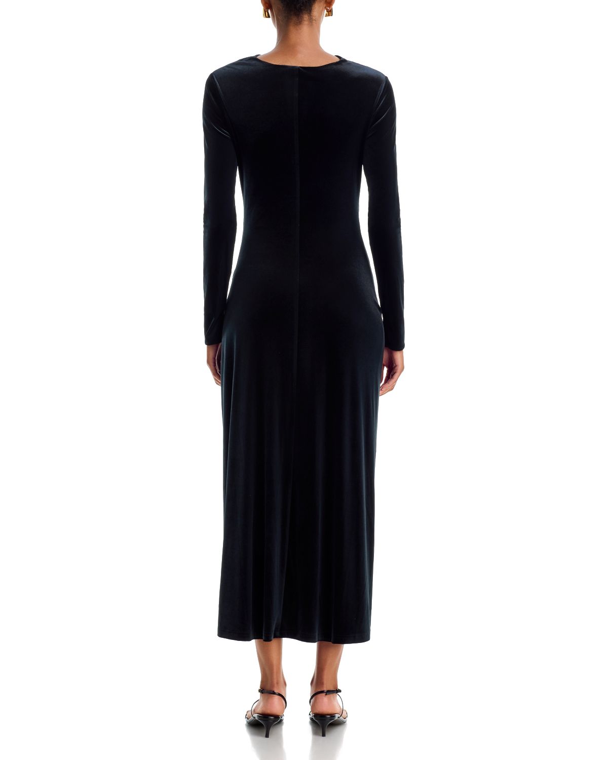 Ferrrera Draped Velvet Midi Dress thumbnail 4