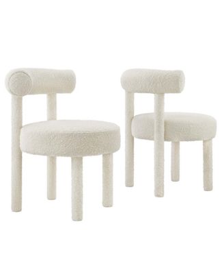  Toulouse Boucle Fabric Dining Chair, Set of 2