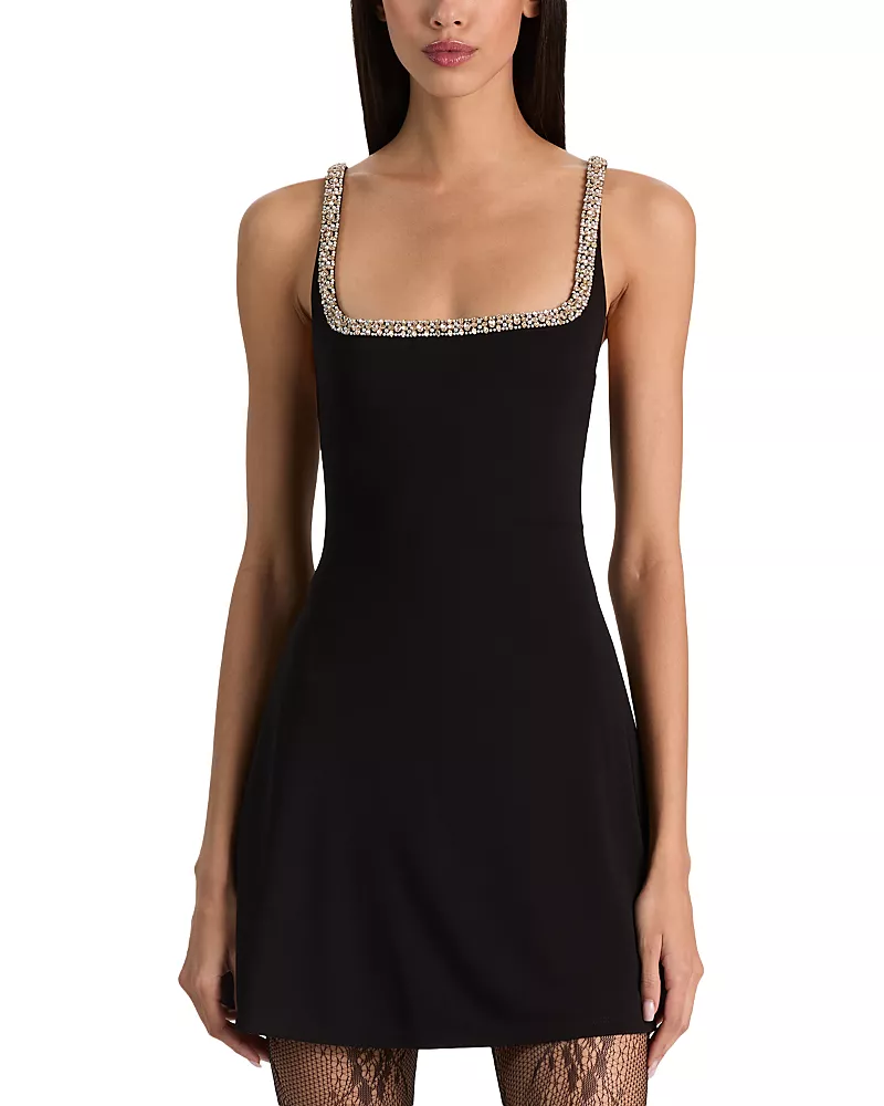 Alice and Olivia Julia Embellished Mini Dress