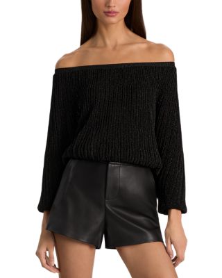 Cyril Pleated Off-the-Shoulder Top