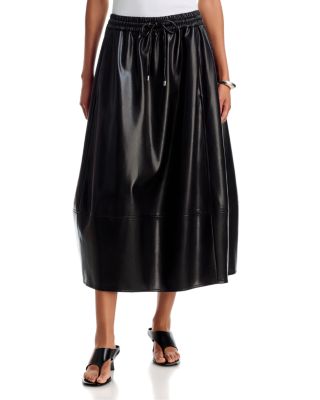 Cinq a Sept Sirani Faux Leather Midi Skirt