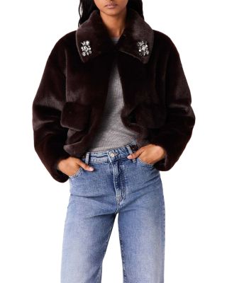 Goucette Cropped Faux Fur Jacket
