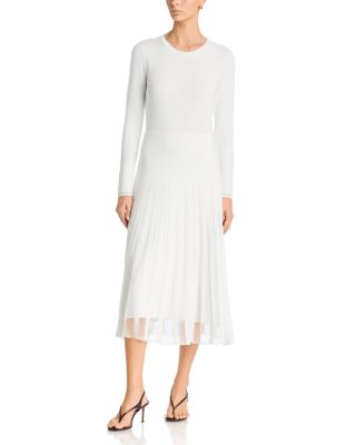 Sheer Panel Midi Dress