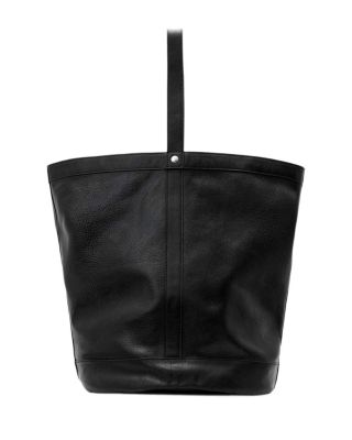 Grained Leather Bucket Sling Bag