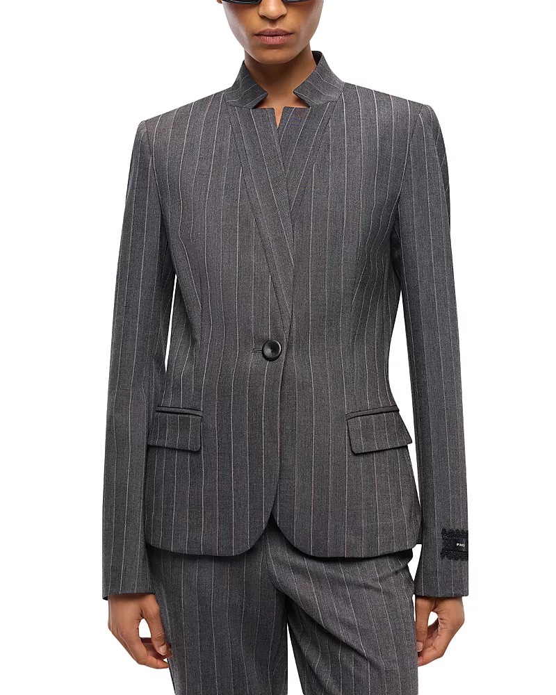Pinko Kebab Yarn Dyed Pinstripe Blazer