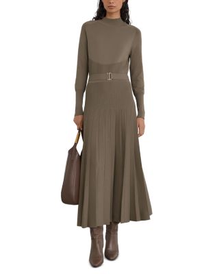 Lydia Belted Knitted Midi Dress