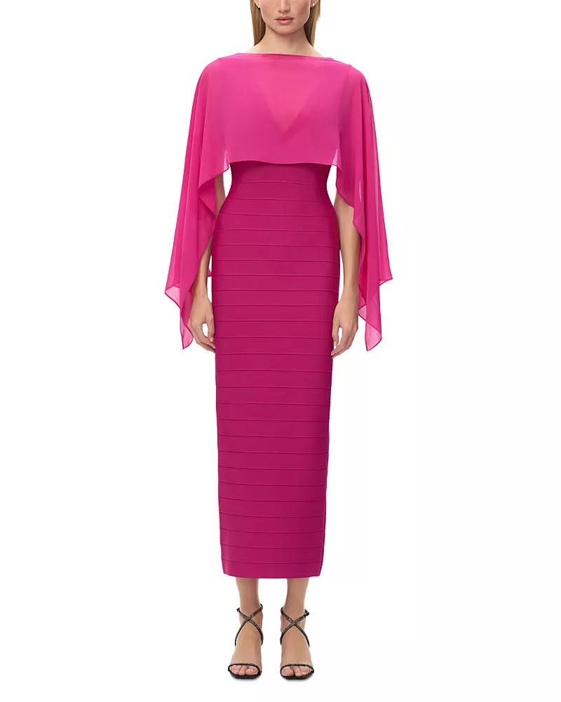 Herve Leger The Parker Cape Gown