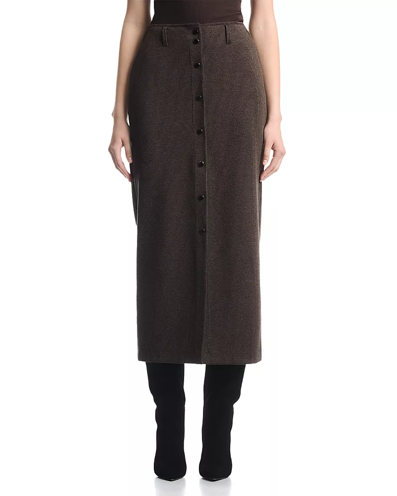Emporio Armani Button Front Midi Skirt