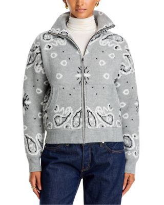 Rio Paisley Print Zip Sweater