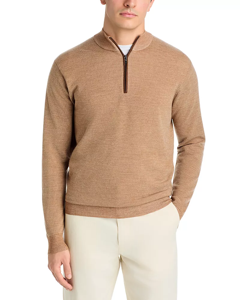 Peter Millar Blair Birdseye Quarter Zip Sweater
