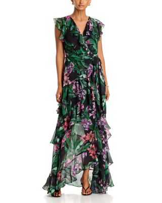Miller Printed Ruffle Maxi Dress