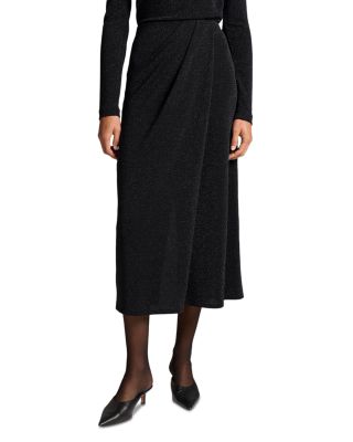 Metallic Draped Skirt