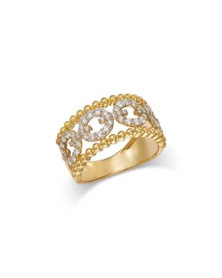 Bloomingdale's Fine Collection Diamond Beaded Band in 14K Yellow Gold, 0.75 tcw
