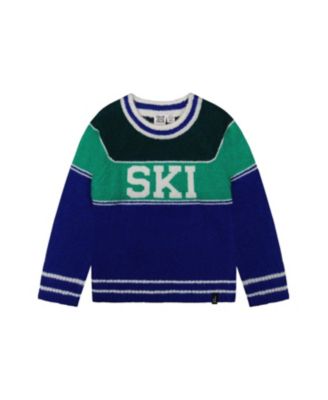 Boys' Ski Jacquard Colorblock Ribbed Cuff Sweater - Little Kid, Big Kid