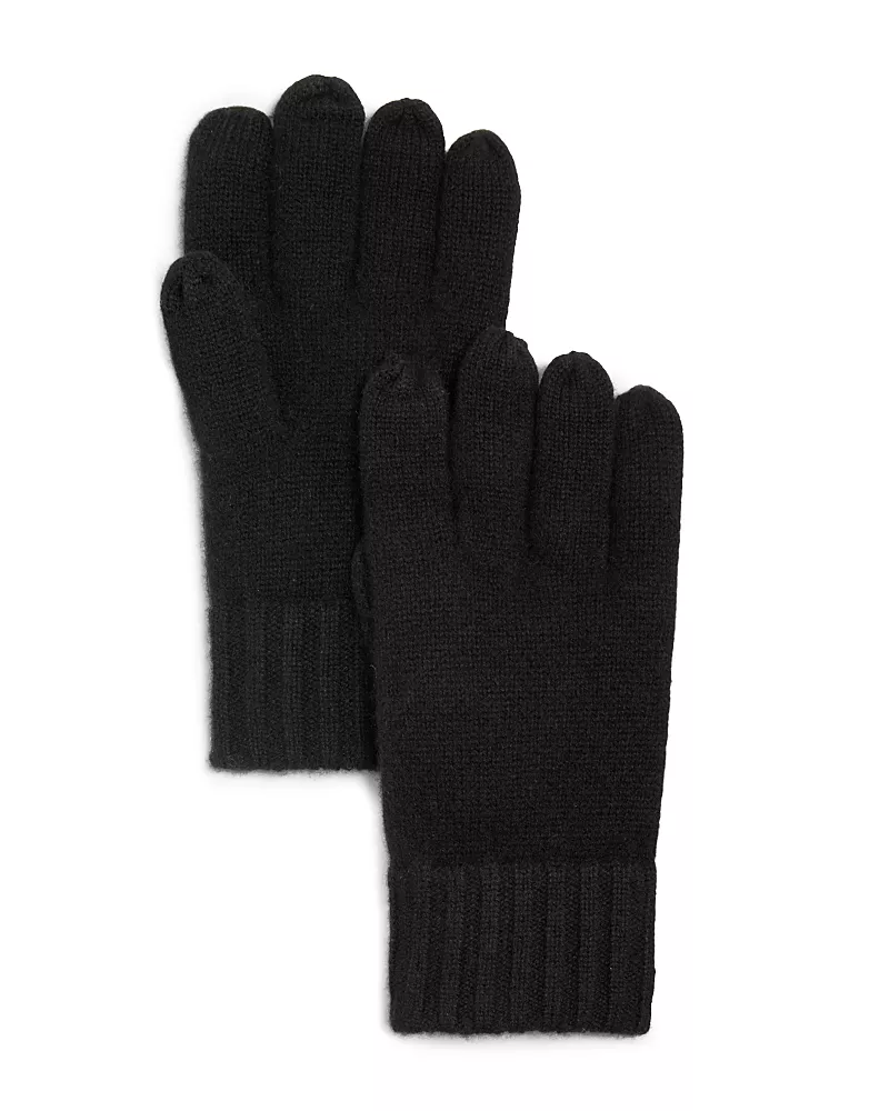 The Men's Store at Bloomingdale's Cashmere Ribbed Tech Gloves - Exclusive