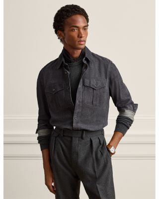 Plaid Suede Overshirt