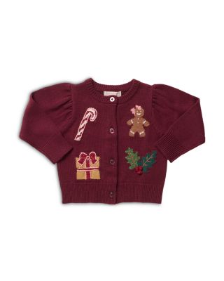 Girls' Constance Embellished Puff Shoulder Cardigan – Baby