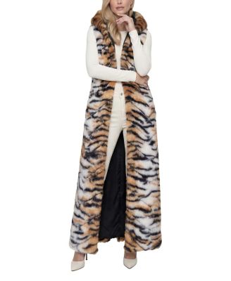  Faux Fur Fox Hooded Vest