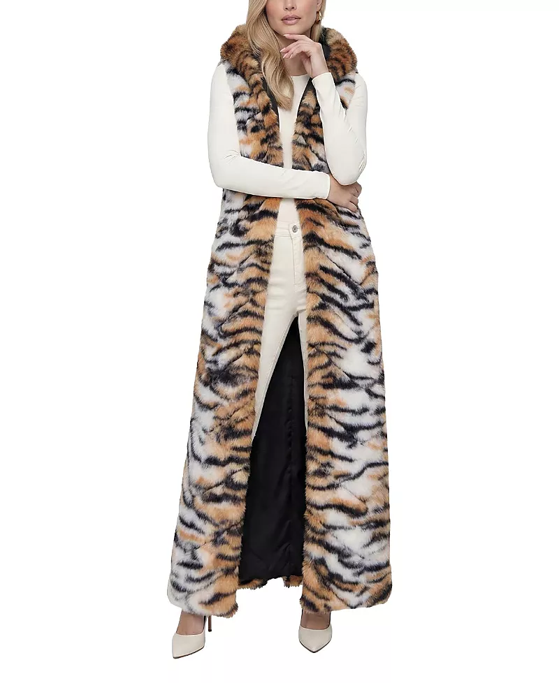 Lyla Grant Faux Fur Fox Hooded Vest