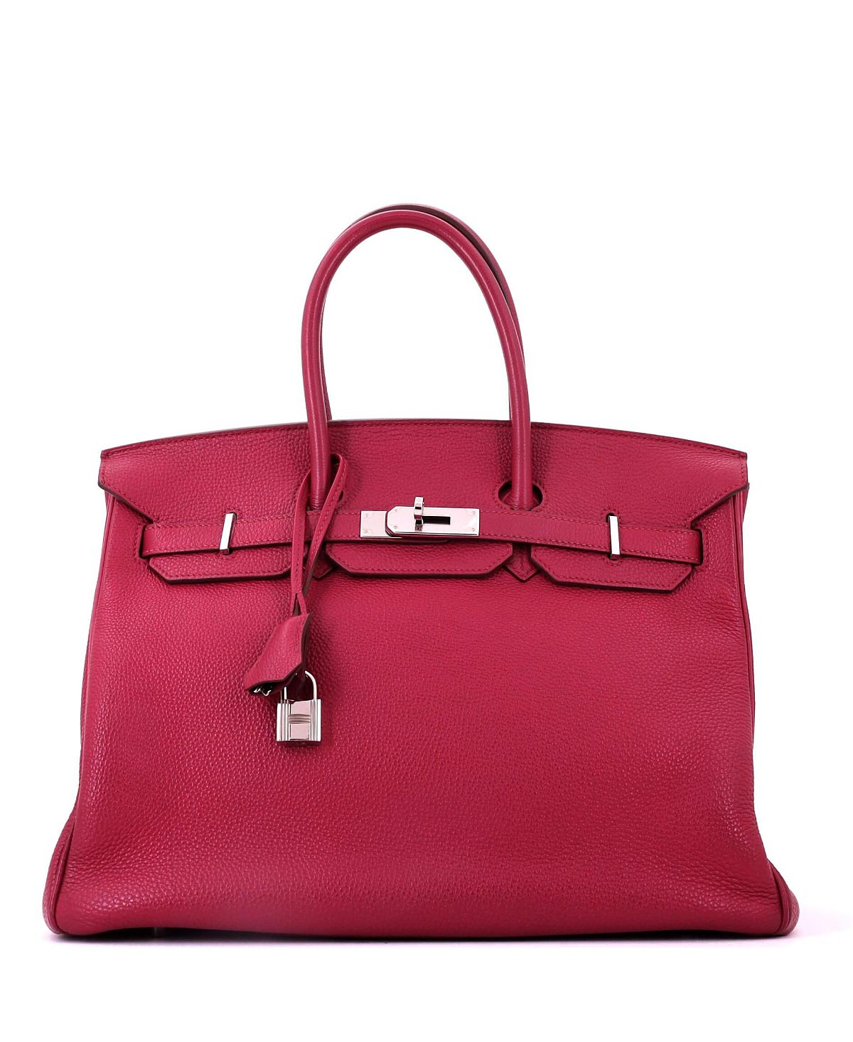 Pre-Owned HERMES Birkin 35 Handbag Red Togo with Palladium Hardware