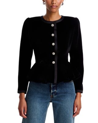 Velouria Velvet Peplum Jacket