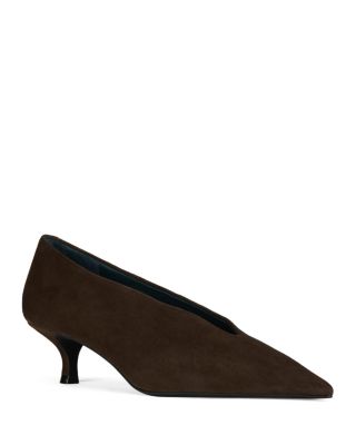 Women's Suede Kitten Heel Pumps