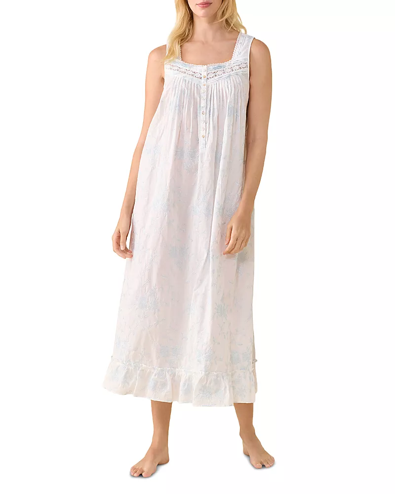 Eileen West Embroidered Cotton Lawn Ballet Nightgown