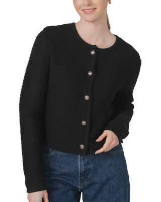 Boxy Knit Crewneck Cardigan