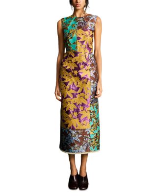 Bodie Patchwork Jacquard Dress