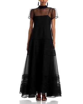 Stratton Sheer Overlay Maxi Dress
