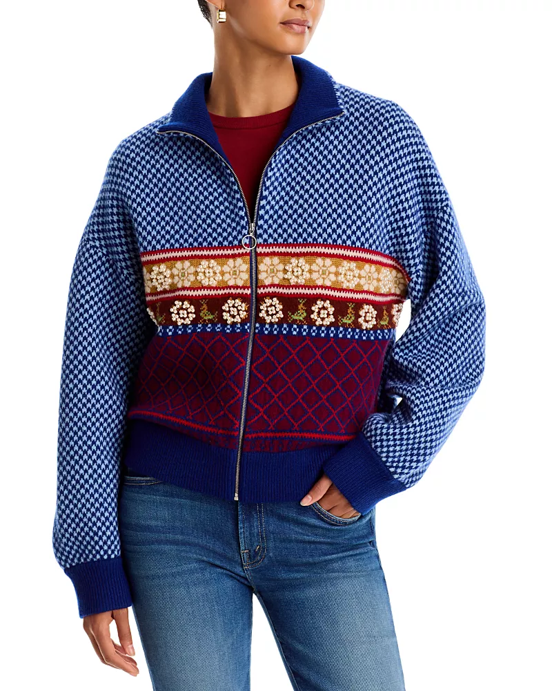 Mother The Lifesaver Wool Fair Isle Zip Cardigan