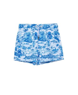 Boys' Summer Toile Drawstring Swim Shorts Swimsuit - Little Kid, Big Kid