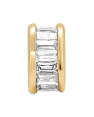 14K Yellow Gold Diamond Baguette Channel Set Bead