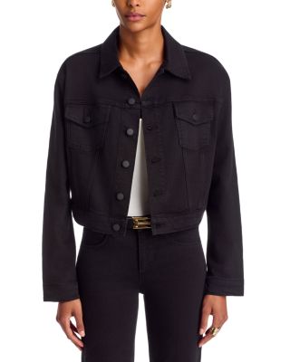 L'Agence Alessia Cropped Denim Jacket