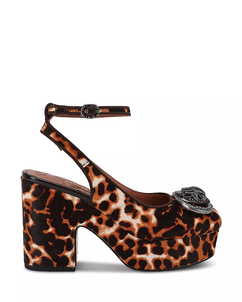 Kurt Geiger London Women's Chelsea Leather Embellished Slingback Pumps