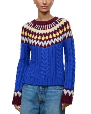 Zane Wool Blend Fair Isle Sweater