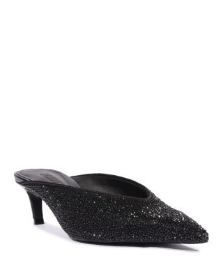Women's Loren Mid Embellished Leather Mule Pumps